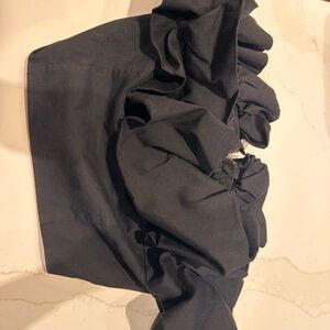 Dynamite Black Ruffled Off-Shoulder Top